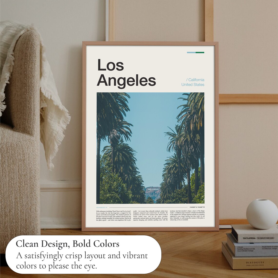 Los Angeles Travel Poster, USA Wall Art Print - Image 3