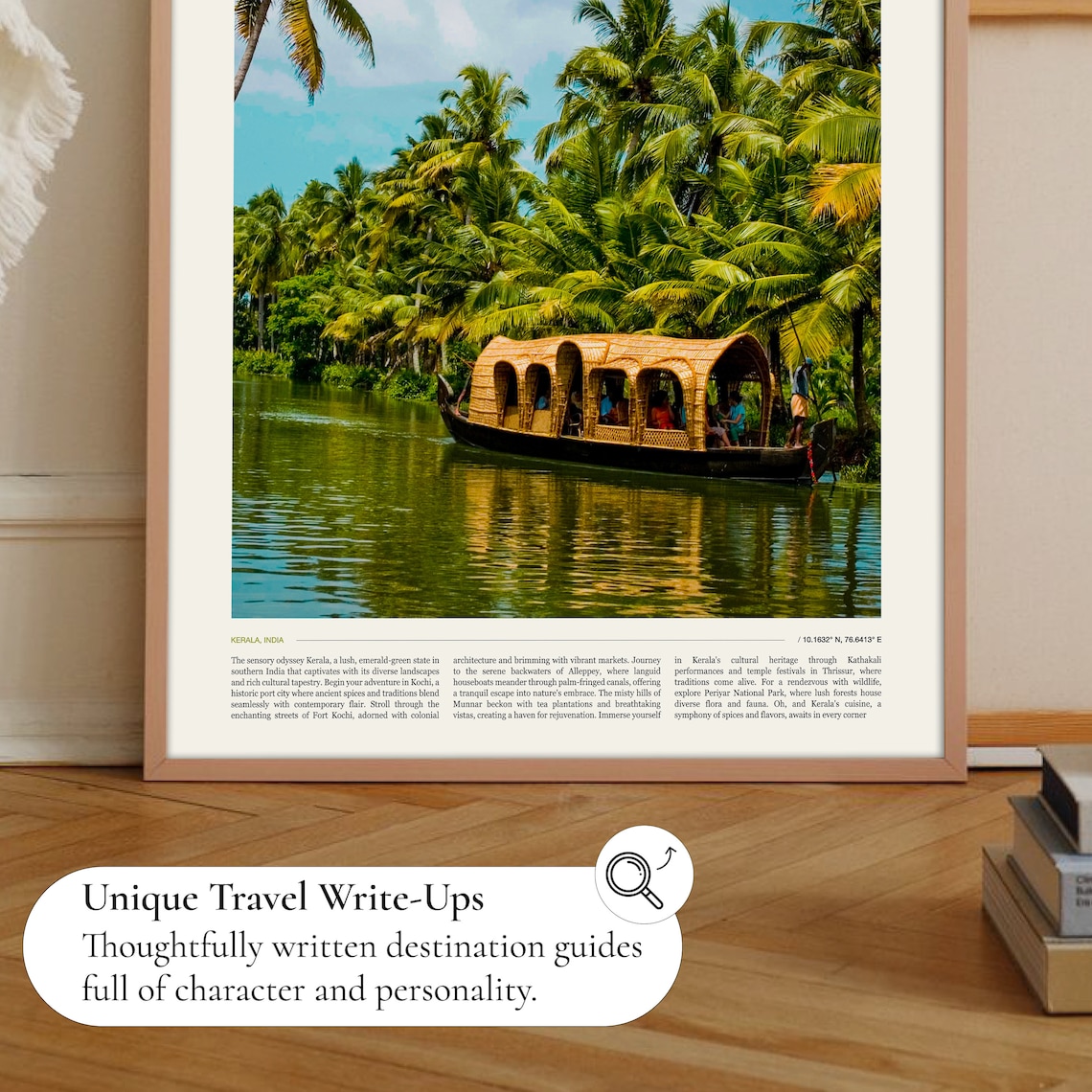 Kerala Backwater Houseboat Palm Canals India Tropical Photo Poster - Image 2