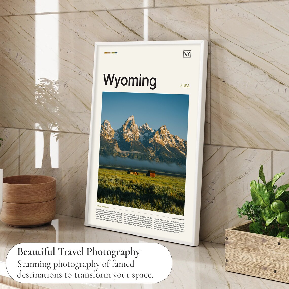 Grand Teton Travel Poster, Wyoming Landscape - Image 4