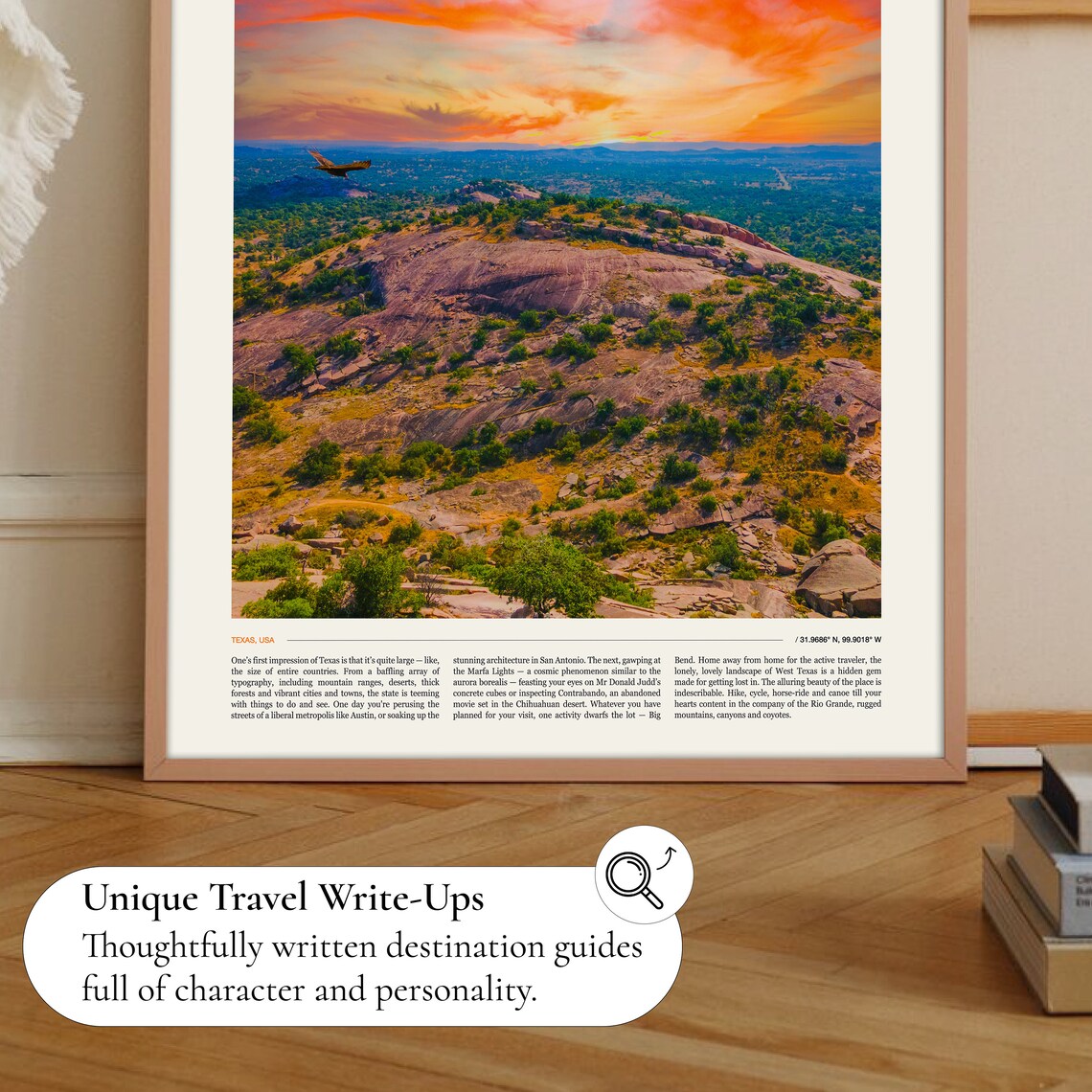 Texas Hill Country Golden Sunset Pink Granite Hills Photography Poster - Image 2