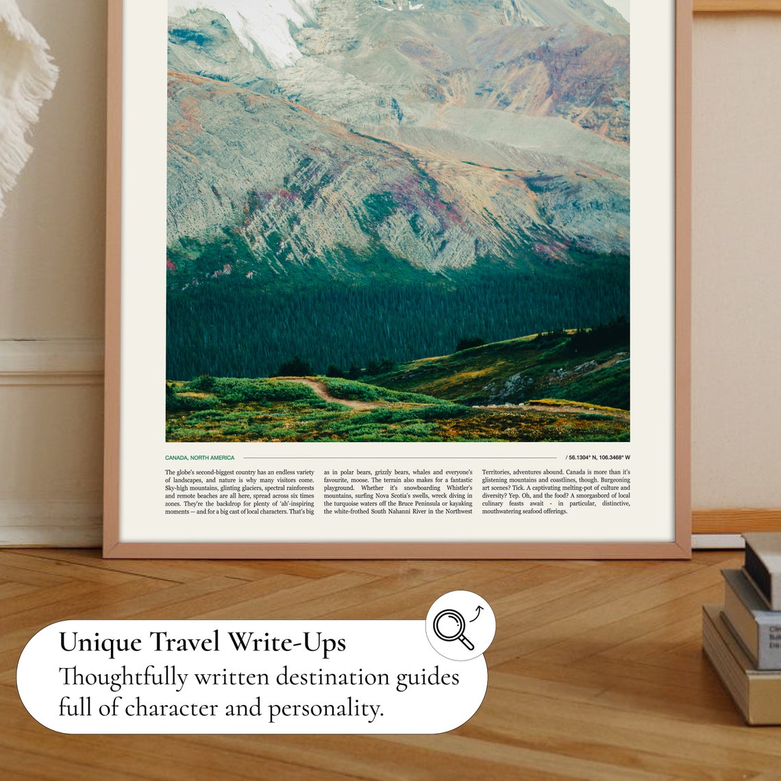 Canada Snowcapped Mountain Valley Alpine Landscape Scenic Poster - Image 2