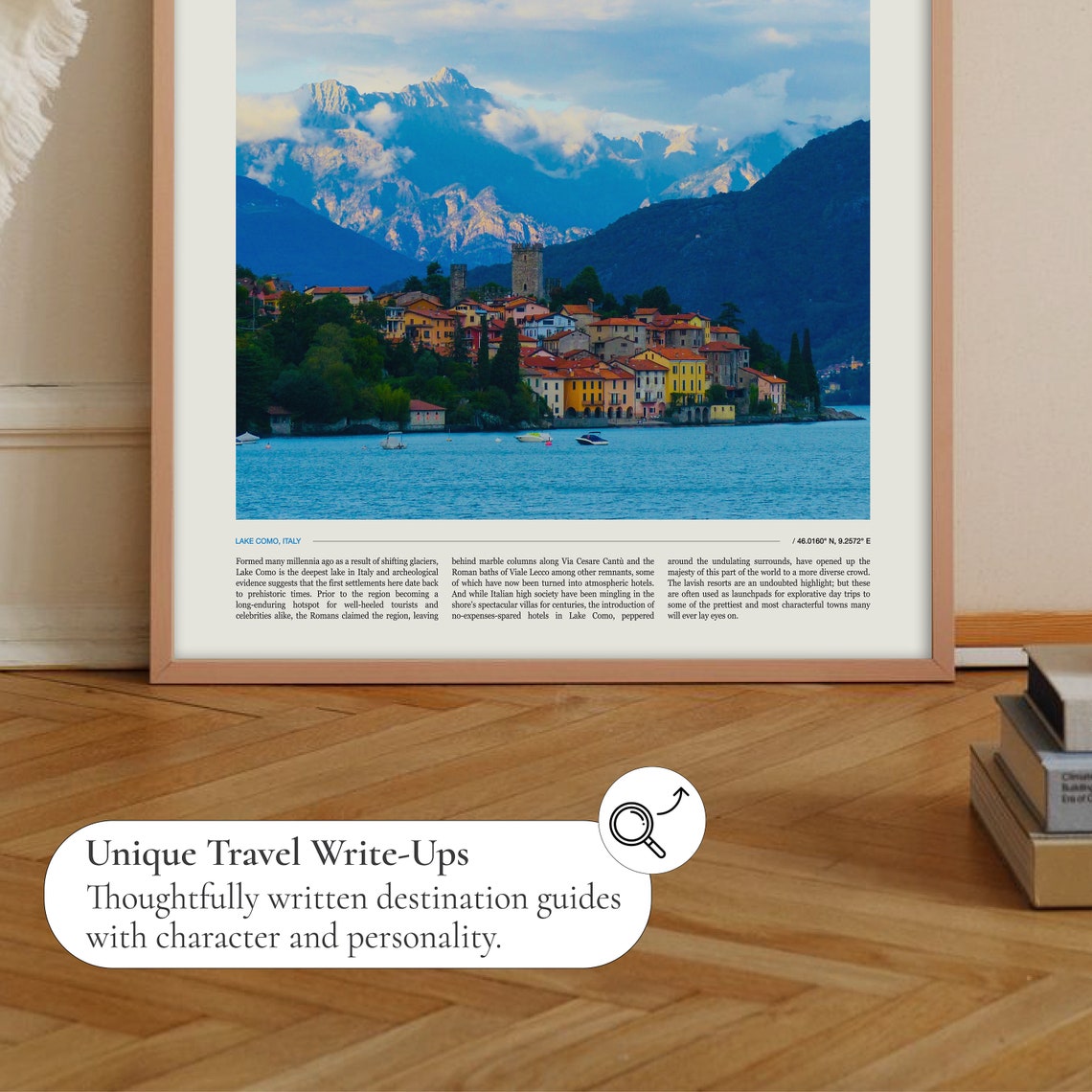 Lake Como Italy Lakeside Village Alpine Mountains Scenic View Poster - Image 2