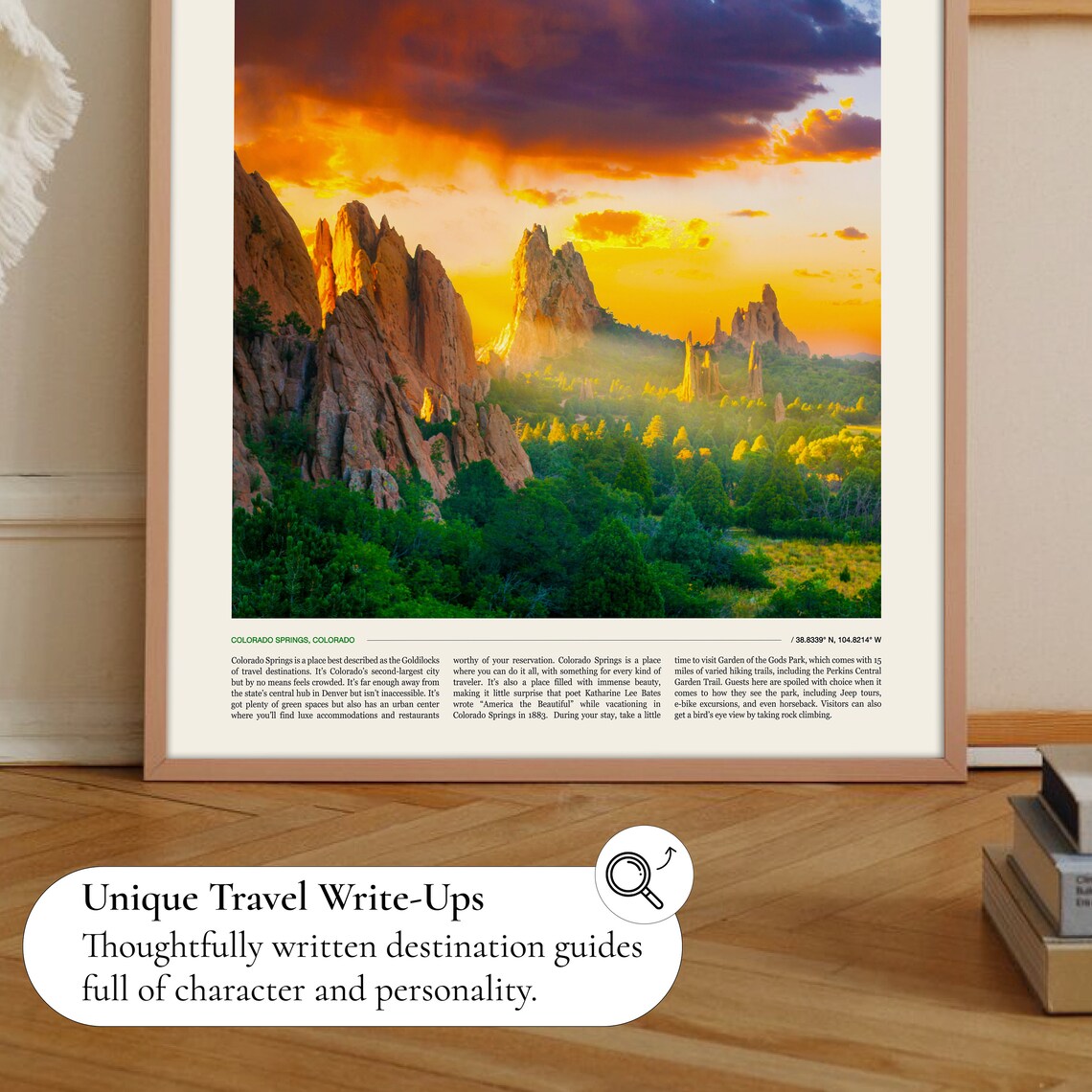 Colorado Springs Travel Poster, Colorado Landscape Art - Image 2