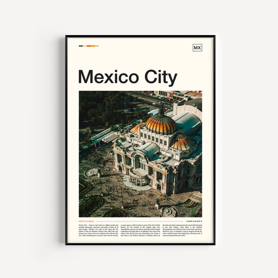 Mexico City Mexico Palacio de Bellas Artes Dome Aerial Poster