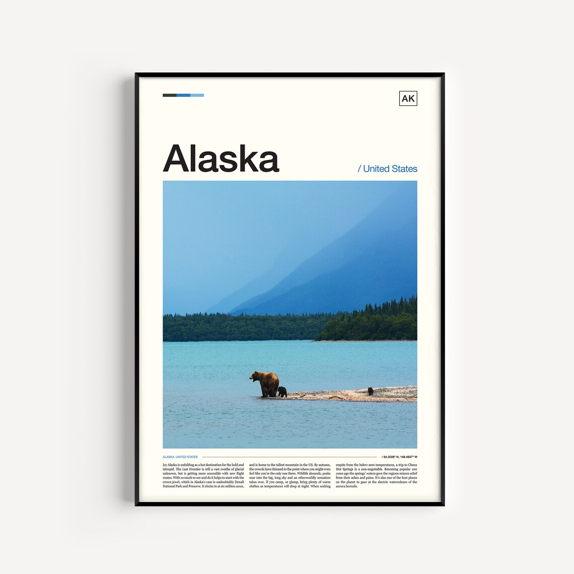 Alaska Travel Photography Poster Print