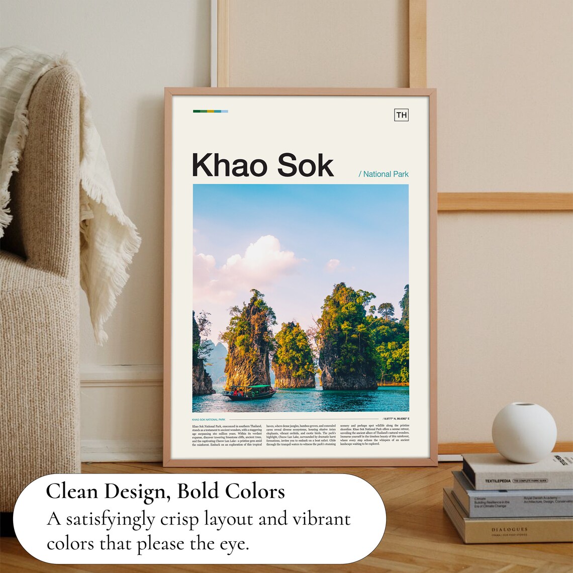 Khao Sok National Park Thailand Karst Lake Boat Scenic Photo Poster - Image 3