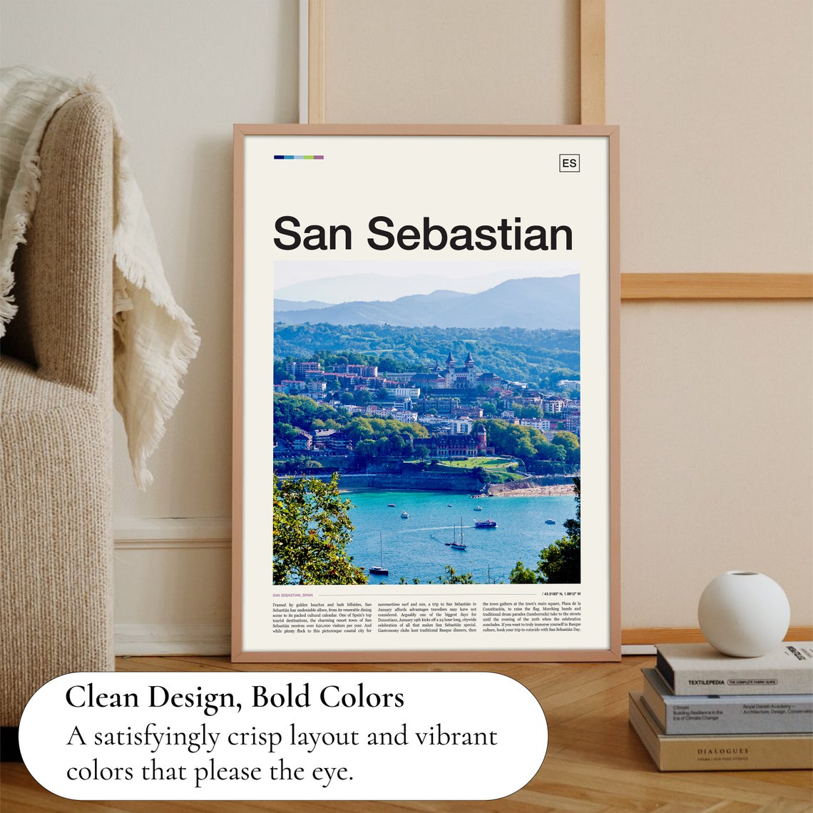 San Sebastian La Concha Bay Basque Coast Spain Beach Photo Poster - Image 3