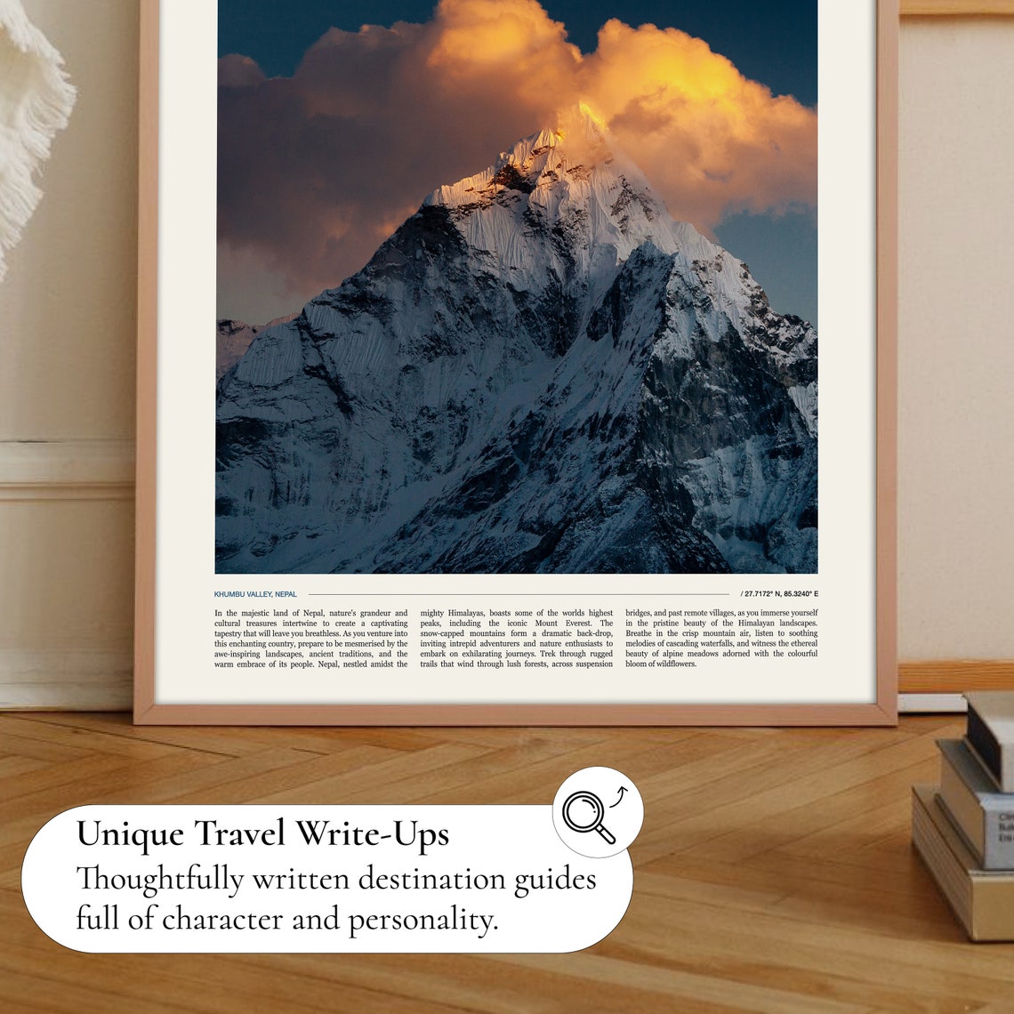 Nepal Khumbu Valley Himalayan Peak Sunset Asia Mountain Photo Poster - Image 2