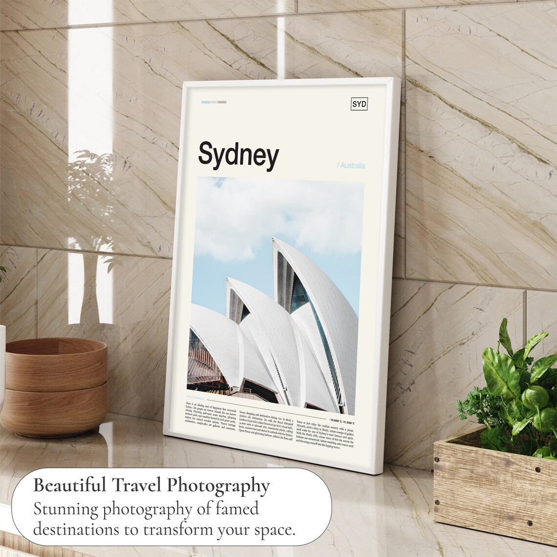 Sydney Skyline Travel Poster, Australia City View - Image 4