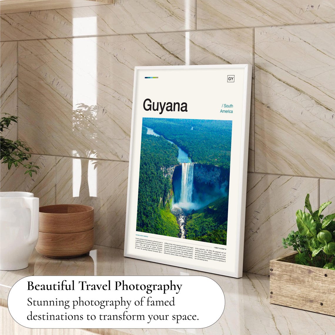 Guyana South America Kaieteur Falls Rainforest Travel Poster - Image 4