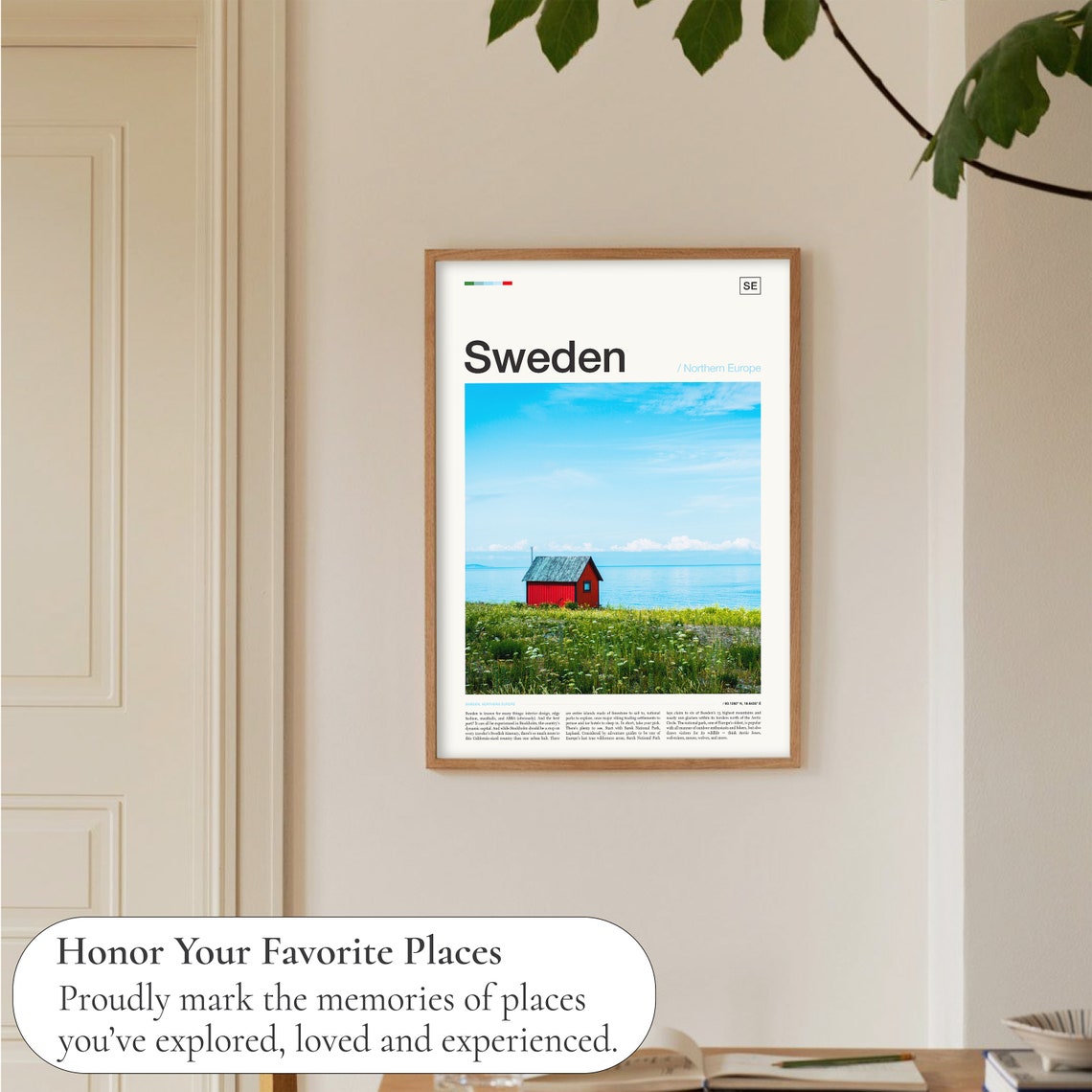 Sweden Northern Europe Red Cabin by the Sea Summer Photo Poster - Image 5