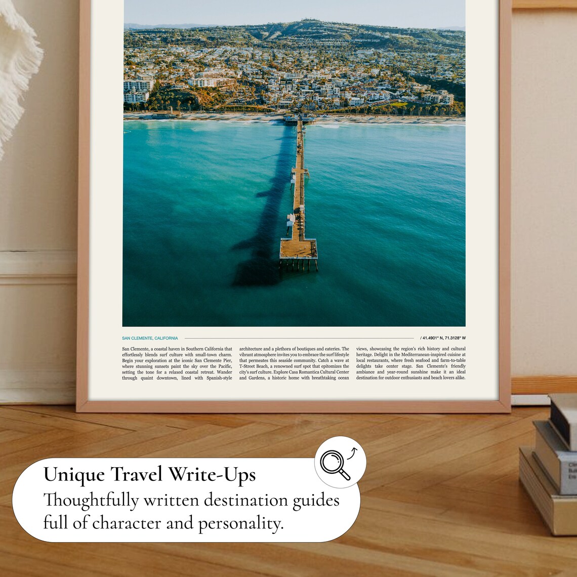 San Clemente Pier Aerial Ocean California Surf Town Beach Photo Poster - Image 2