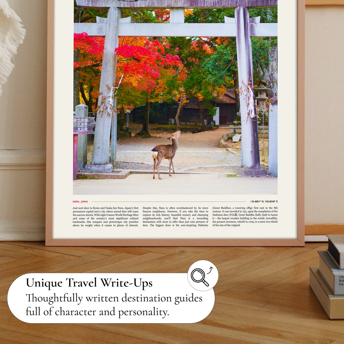 Nara Japan Travel Poster, Place and City Print - Image 2