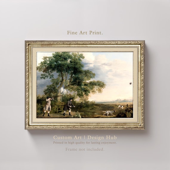 Sportsmen Shooting Game Birds Vintage Hunting Countryside Art Print