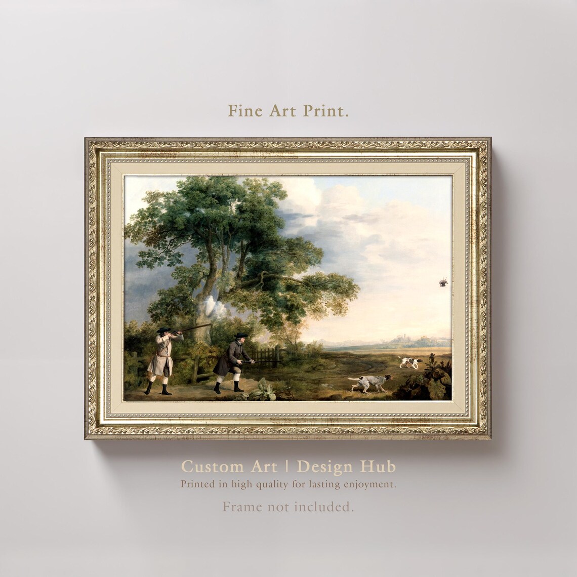 Sportsmen Shooting Game Birds Vintage Hunting Countryside Art Print