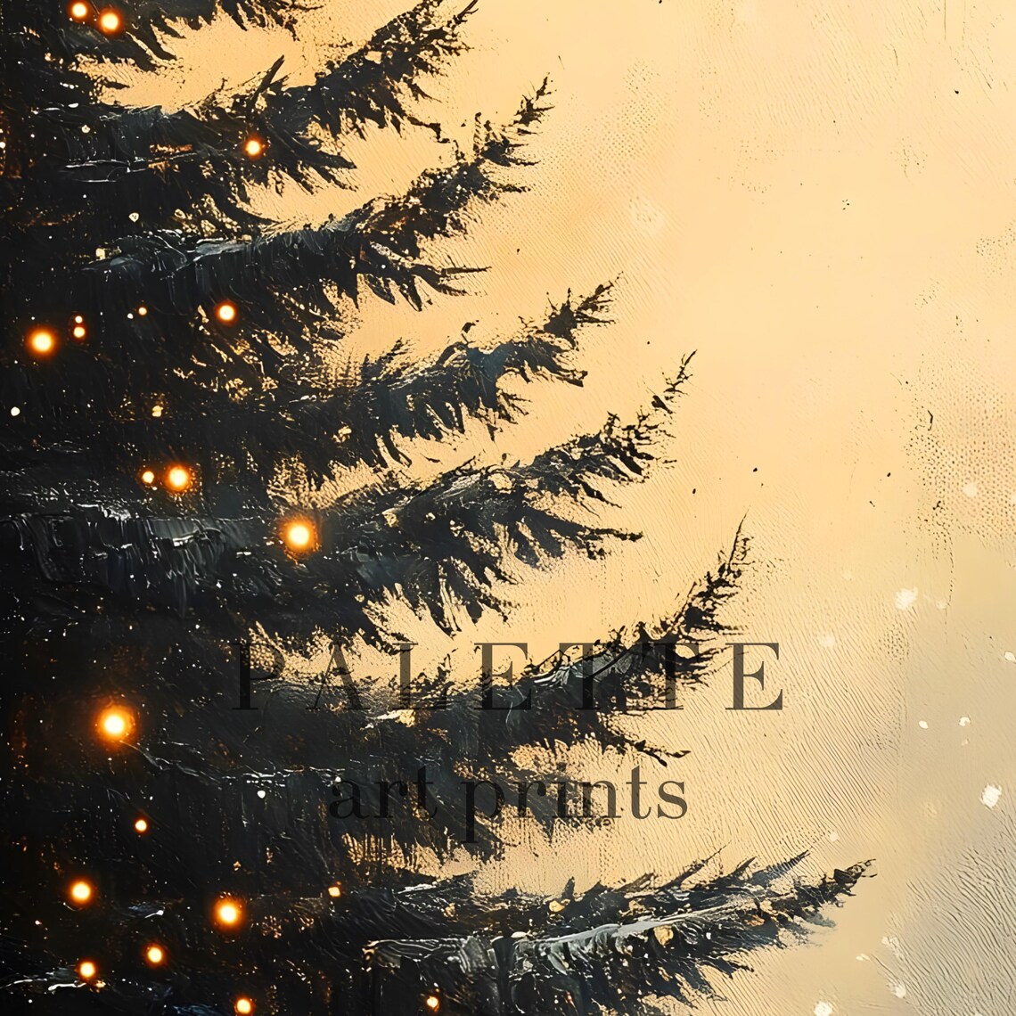 Snowy Pine Tree, Rustic Vintage Christmas Decoration - Image 2