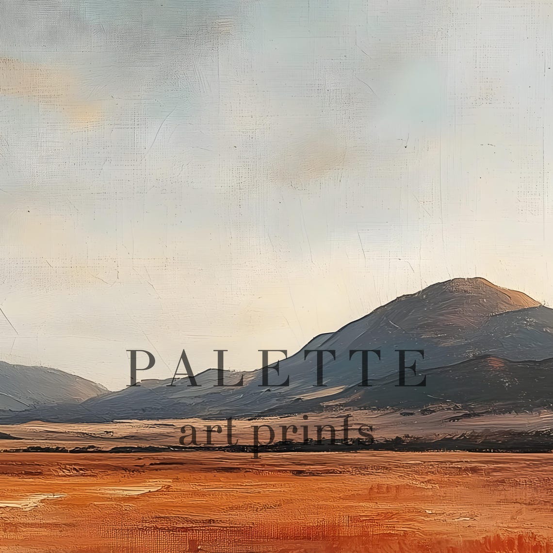 Warm Autumn Meadow With A Rustic Red Tree Beneath Mountains Poster - Image 2