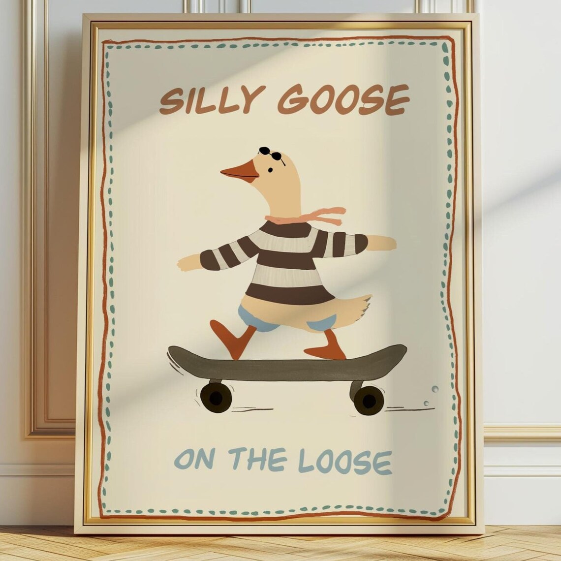 Silly Goose Wall Art Print Silliest Around Poster