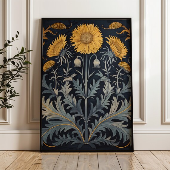 Sunflower Vintage Farmhouse Art Print