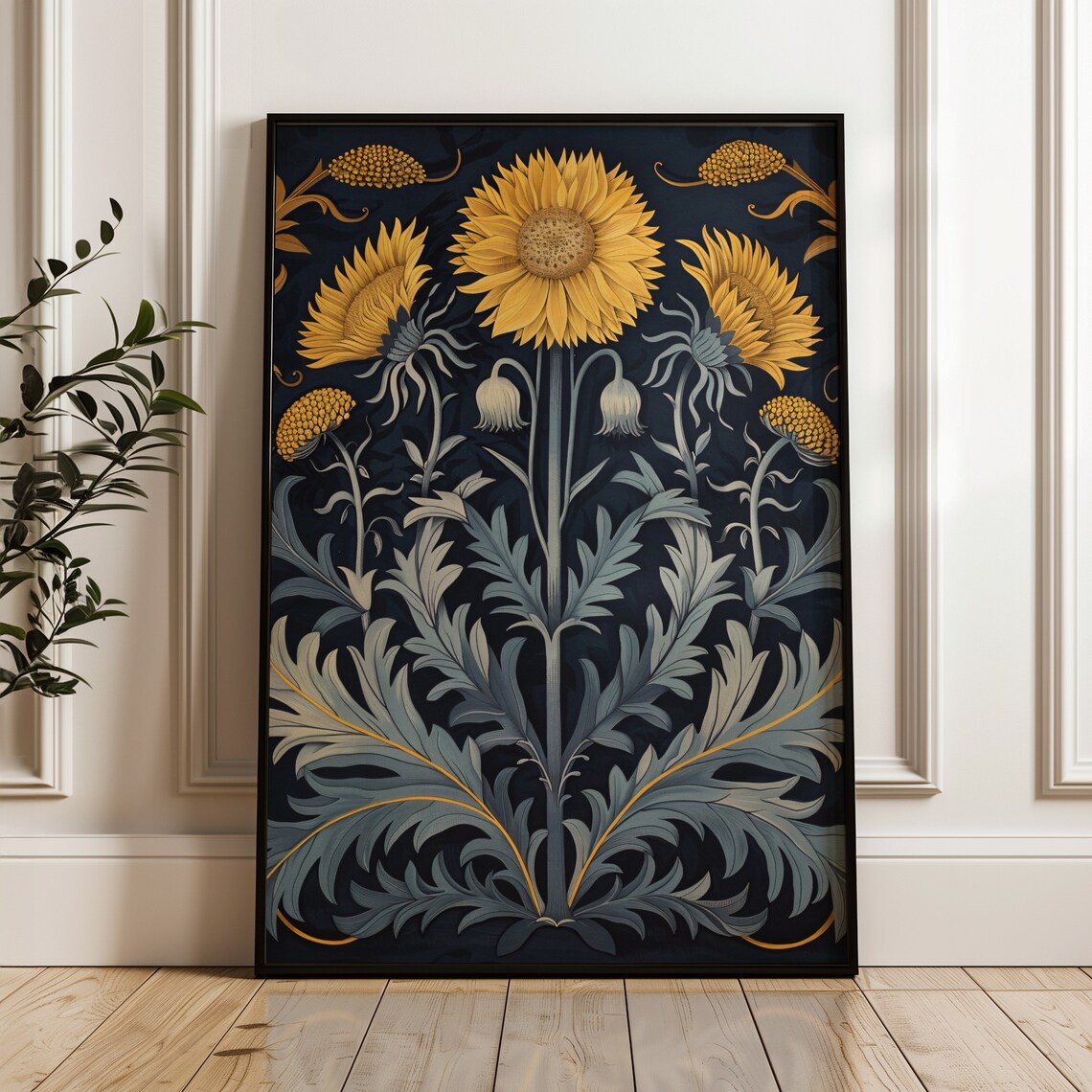 Sunflower Vintage Farmhouse Art Print