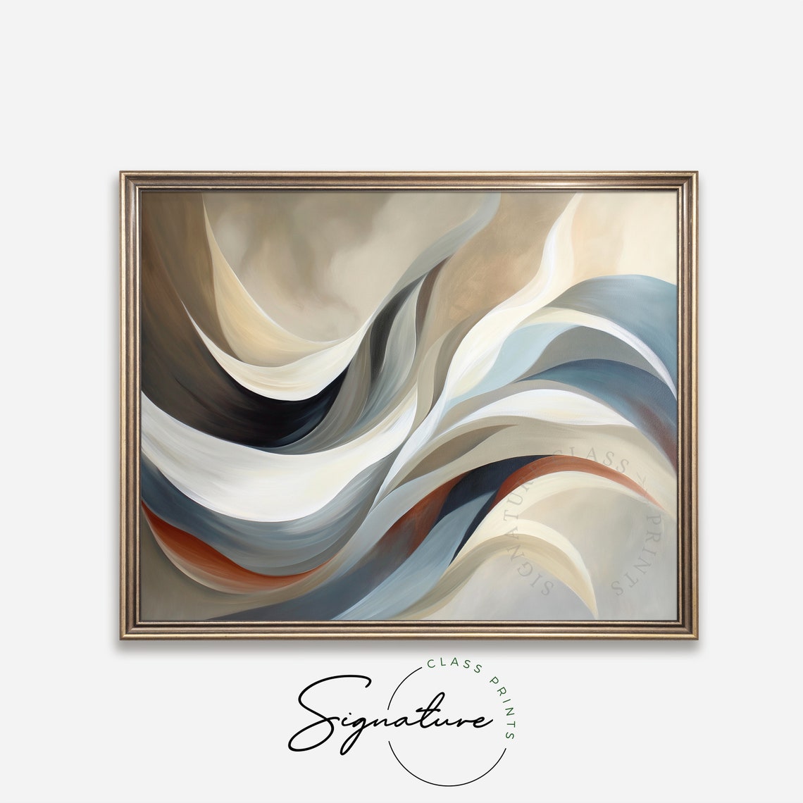 Autumn Wind Abstract Painting Soft Swirls Fall Colors Art Poster - Image 4