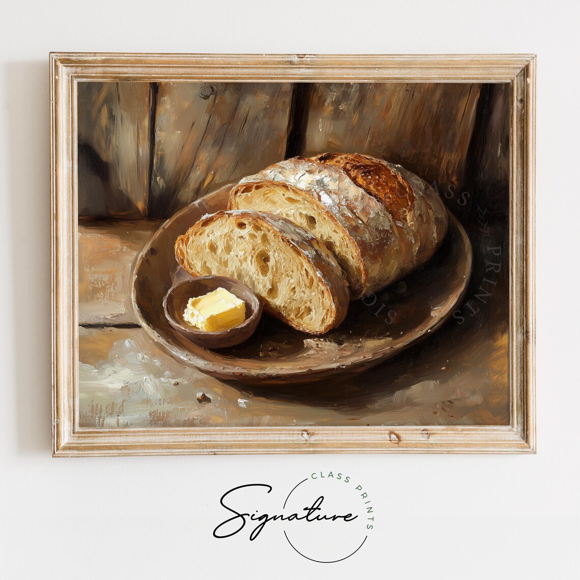 Rustic Bread And Butter Plate, Cottagecore Kitchen Art