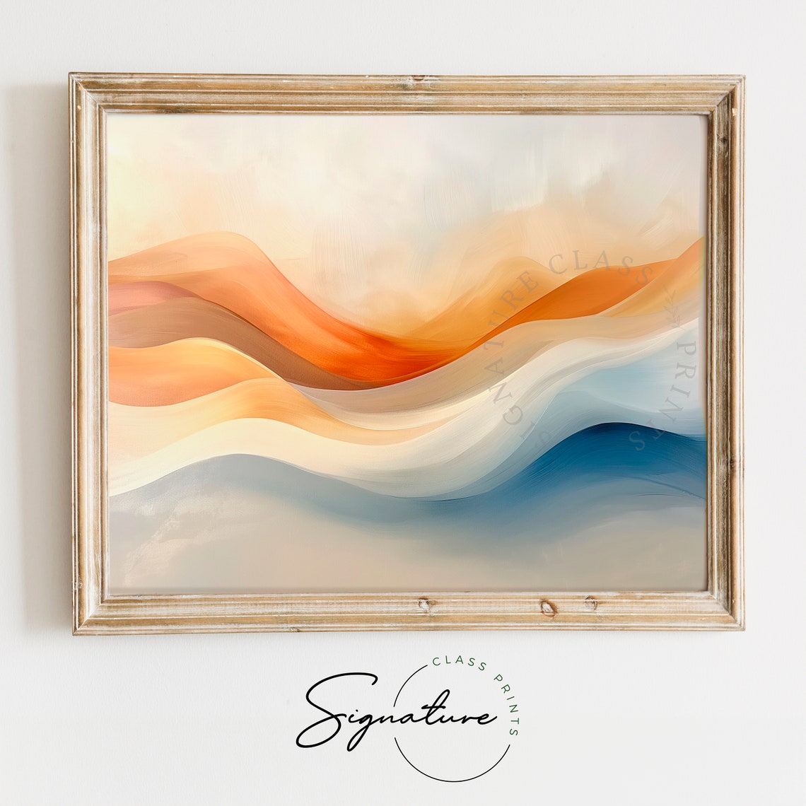 Abstract Autumn Breeze Soft Fall Colors Modern Artistic Wall Poster