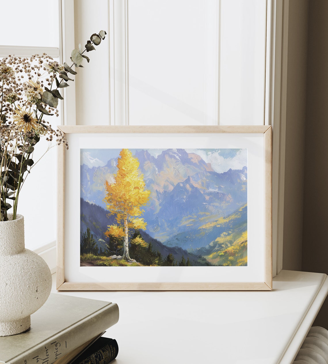 Golden Aspen Rocky Mountains Autumn Peak Light Impressionist Poster - Image 6