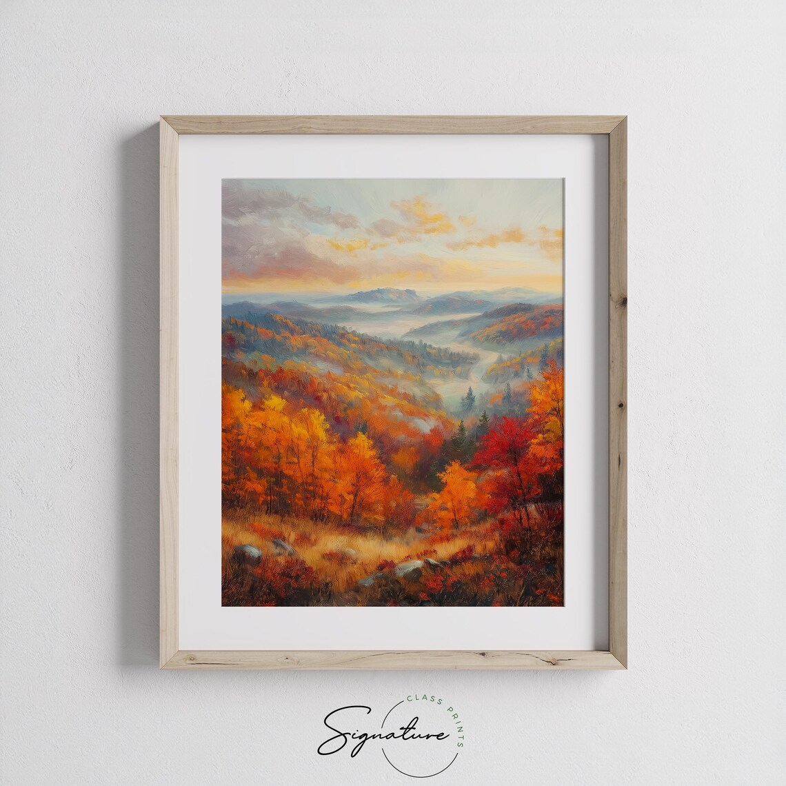 Autumn Mountain Landscape Vintage Fall Poster - Image 3