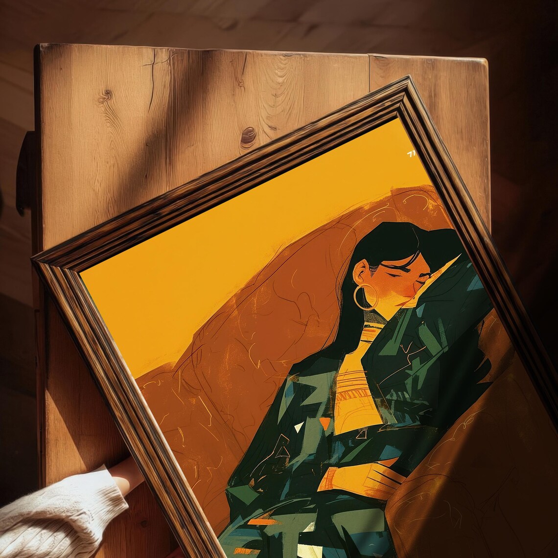 Resting Woman, Contemporary Figurative Illustration - Image 6