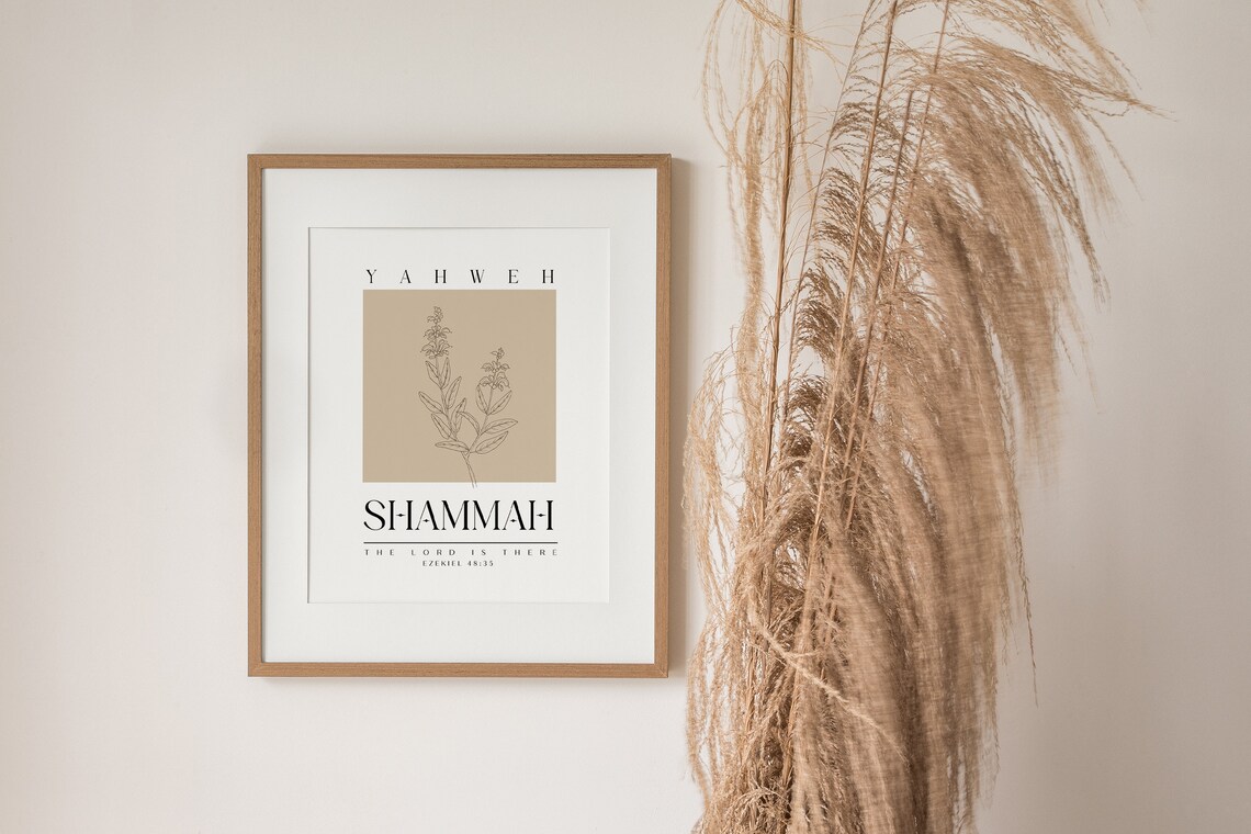 Yahweh Shammah The Lord Is There Ezekiel 48 35 Boho Art Poster - Image 3