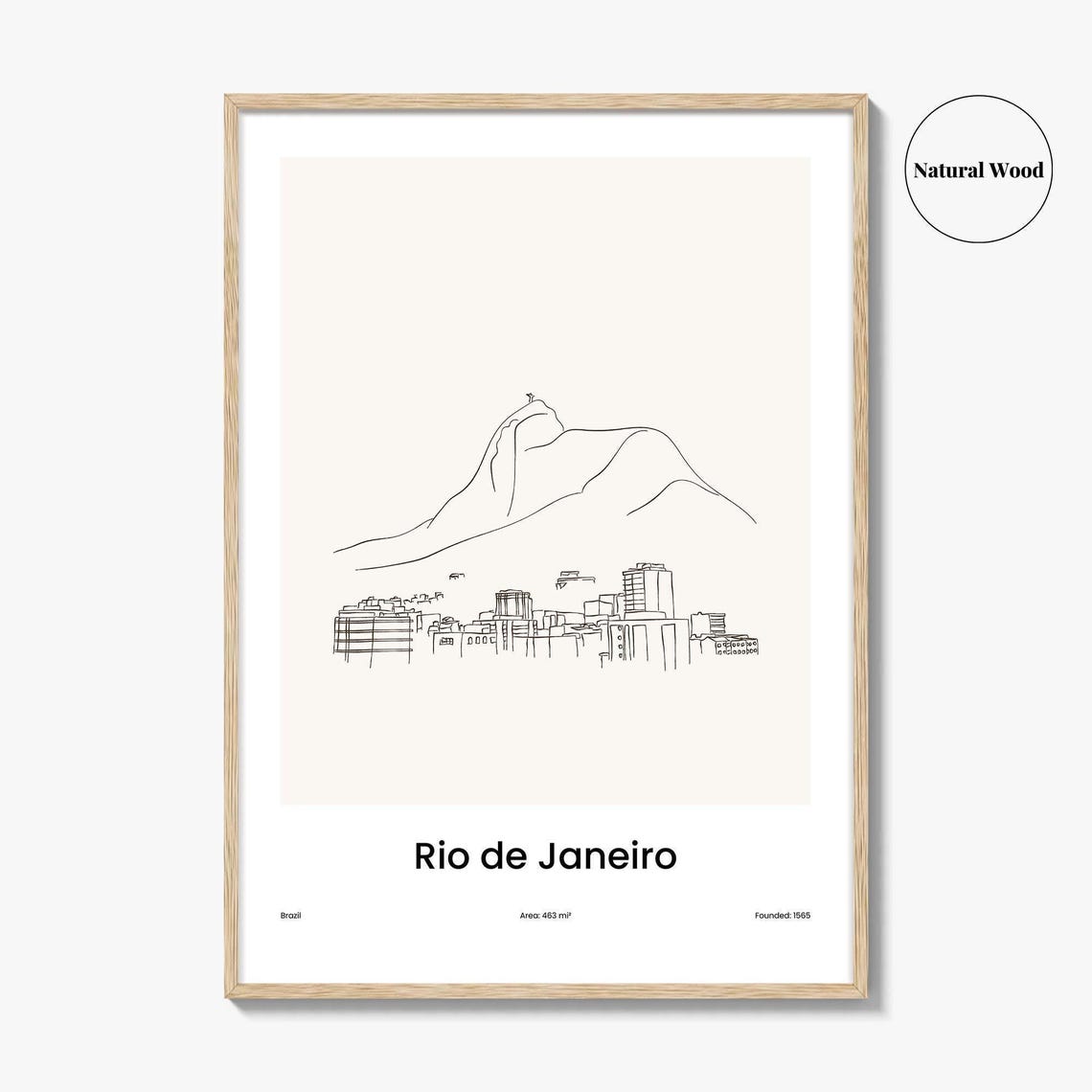 Rio De Janeiro Drawn No 1 Poster - Image 2