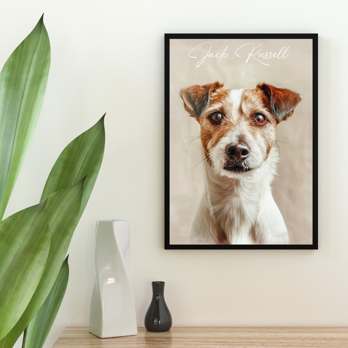 Jack Russell Poster Dog Poster Jack Russell Print Dog Wall Art Personalised Dog Photo Jack Russell Watercolour Pet Dog Pet Portrait - Image 2