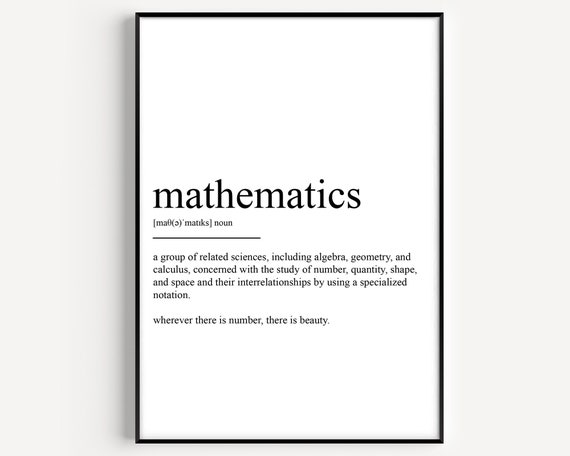 Mathematics Definition Art Print