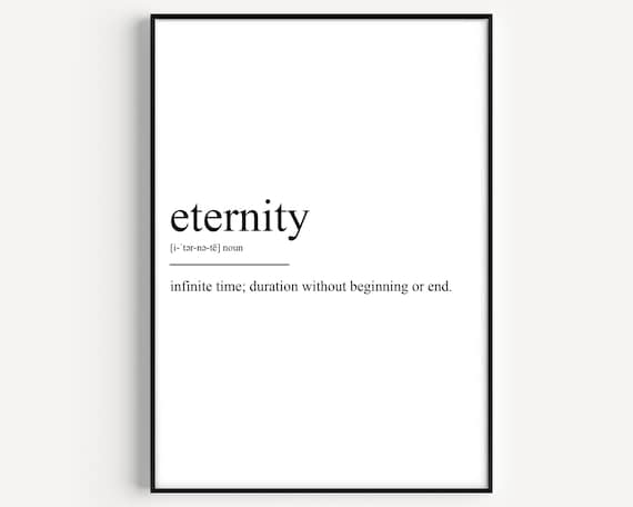 Eternity Dictionary Definition Minimalist Wedding Word Art Poster