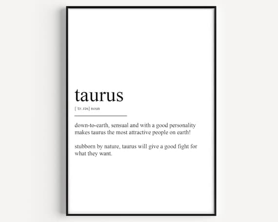 Taurus Definition Print