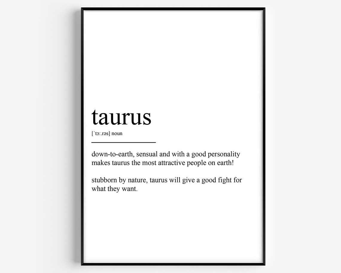 Taurus Definition Print