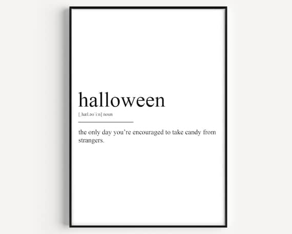 Halloween Definition Print