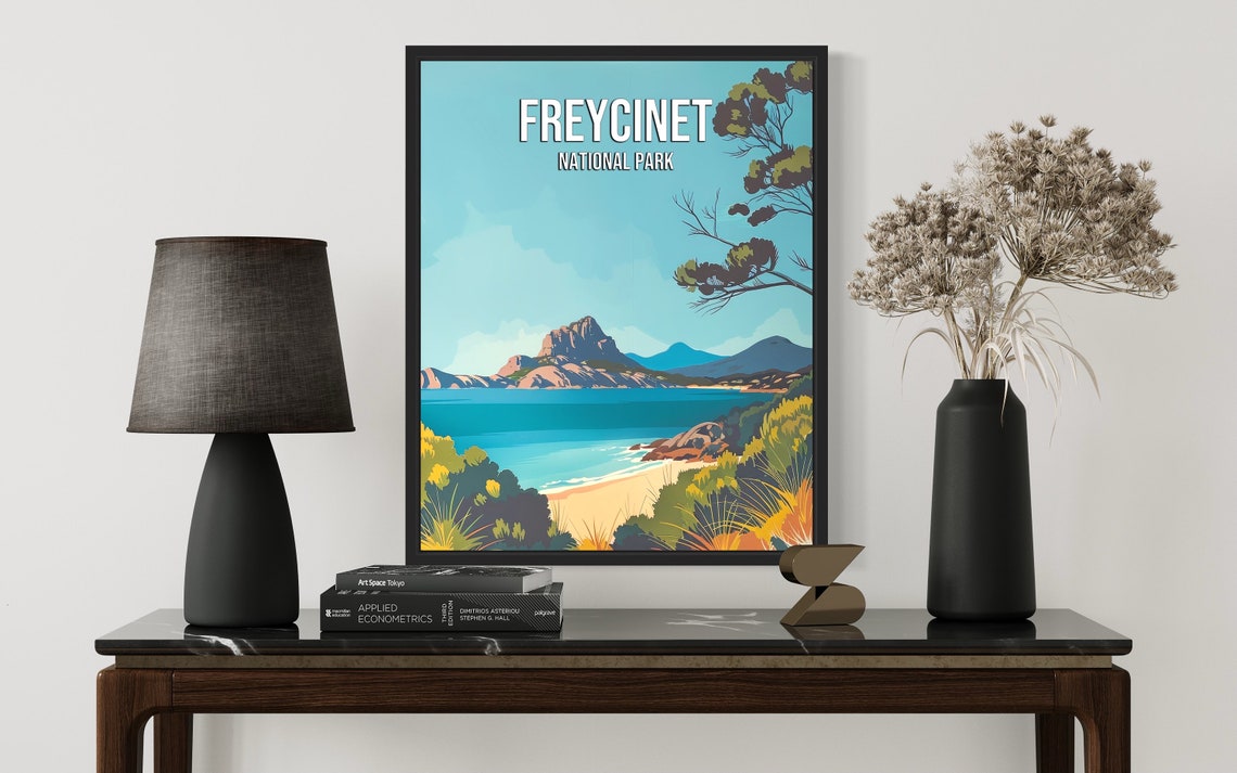 Freycinet National Park Coastal Headland Vintage Travel Poster - Image 2