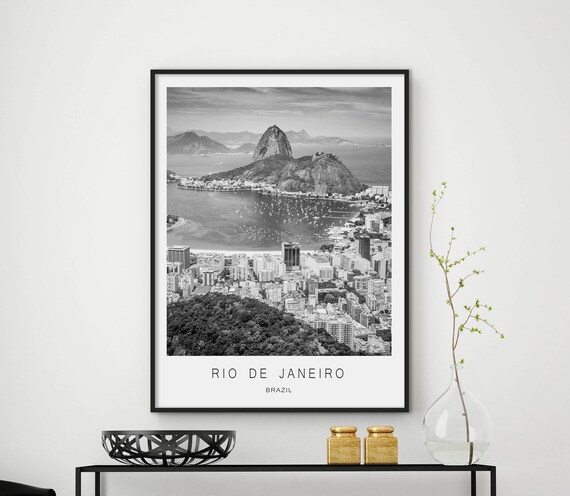 Rio De Janeiro Brazil Sugarloaf Mountain Bay Aerial View Photo Poster
