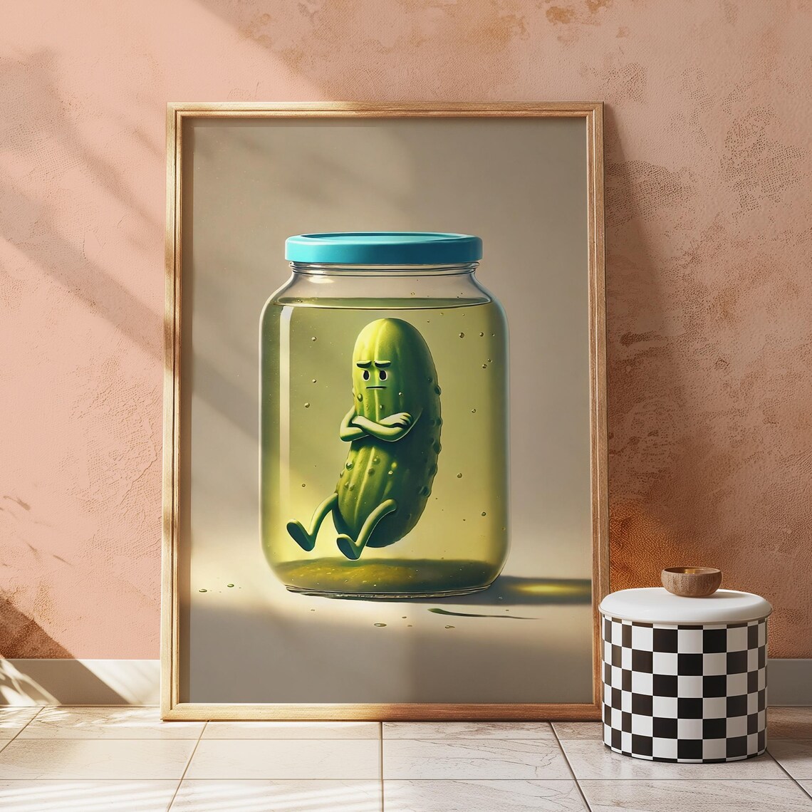 Pickle Print Fun Retro Vintage Kitchen Bar Cart Art - Image 4