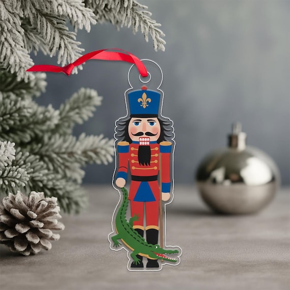 Personalized Nutcracker Alligator Christmas Ornament Fun Holiday Gift Poster