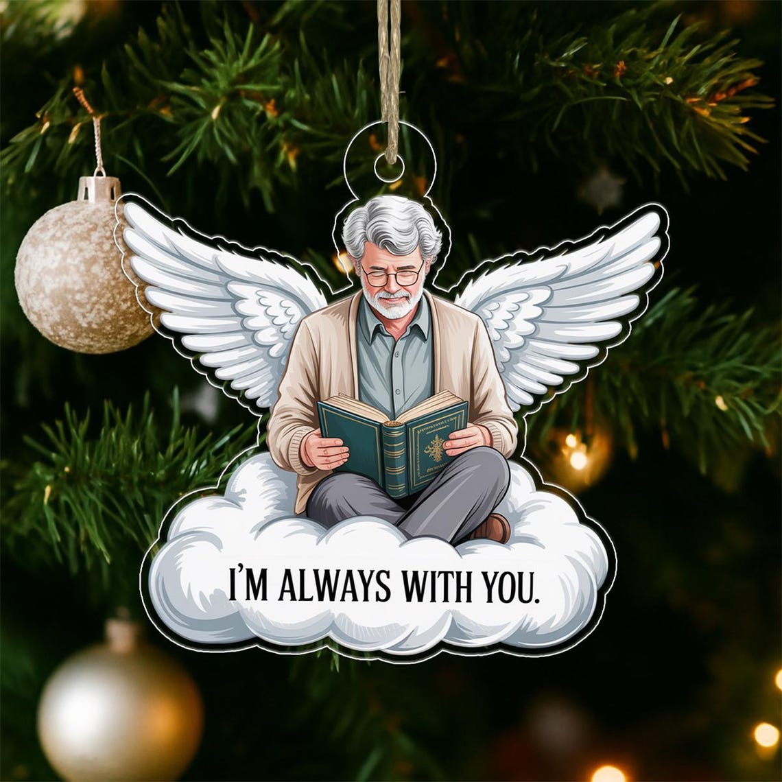 Angel In Heaven Memorial Ornament Always With You Keepsake Print