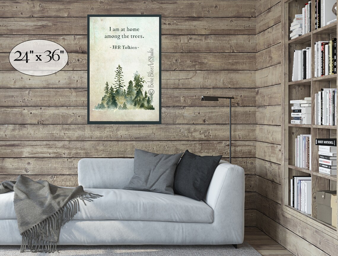 J. R. R. Tolkien Quote Art Print, Trees & Forest - Image 2