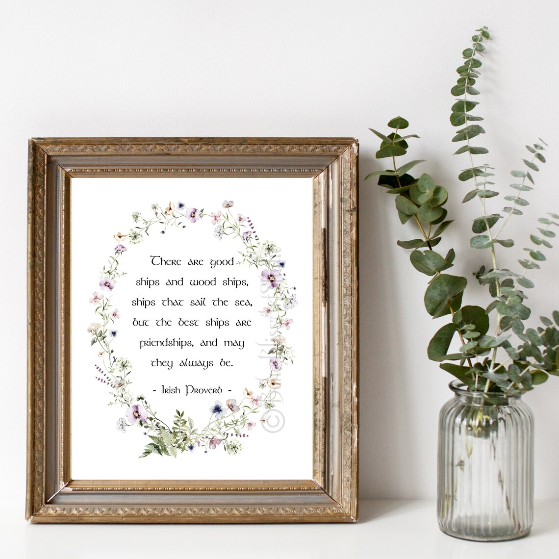 Irish Toast, There Are Good Ships Quote Art Print - Image 2