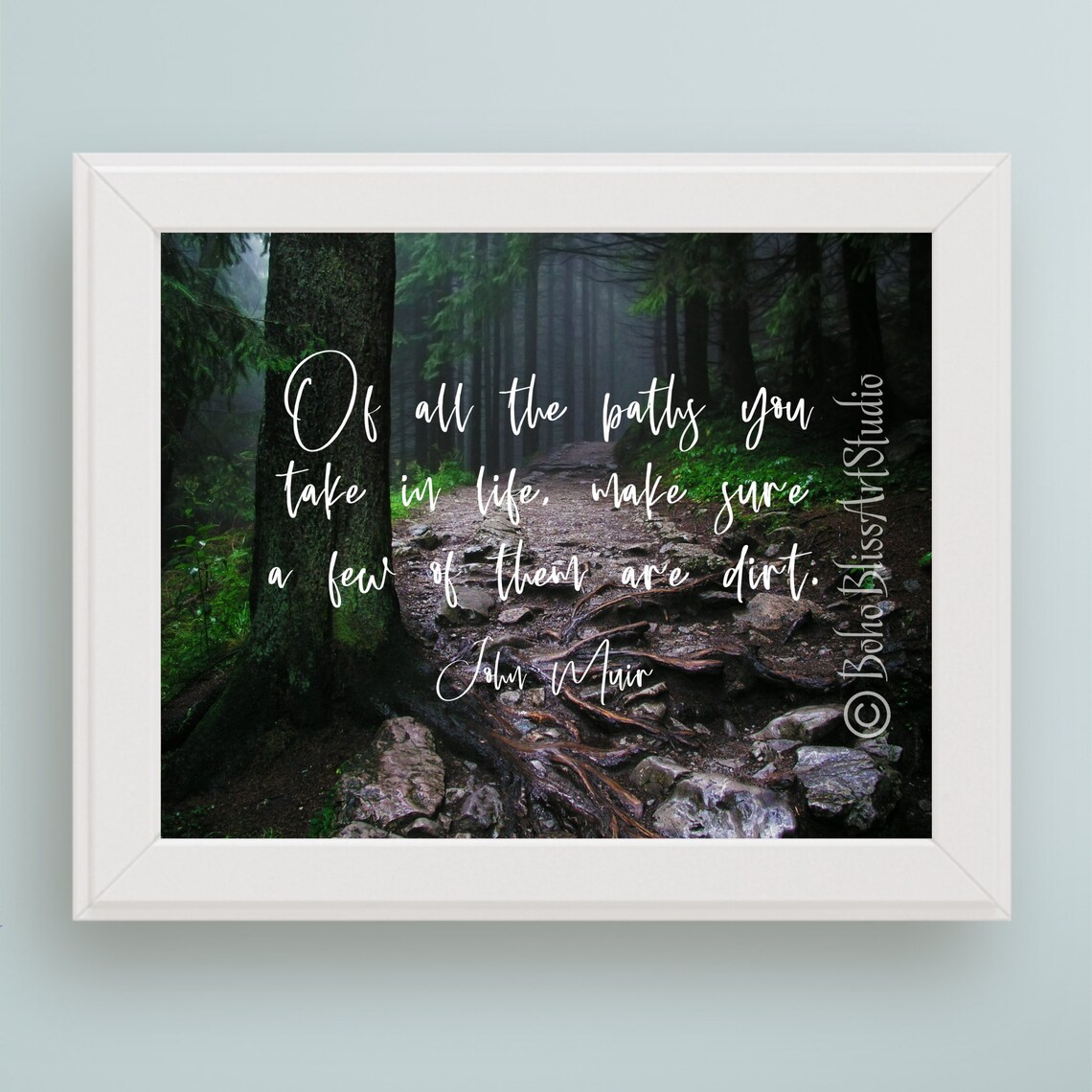 John Muir Quote Nature Wall Art Print for Home