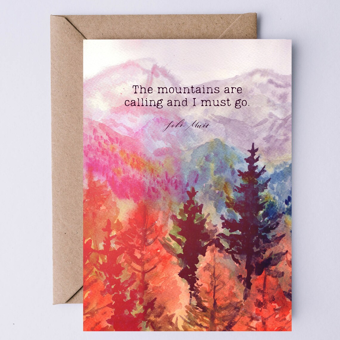 John Muir Quote, Autumn Nature Retirement Card