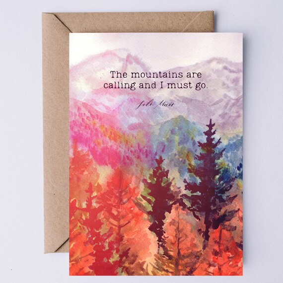 John Muir Quote, Autumn Nature Retirement Card