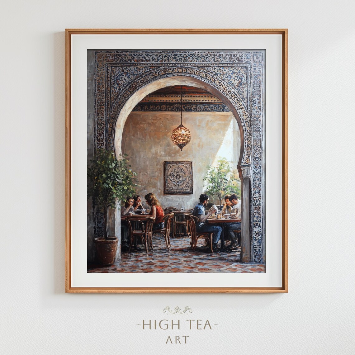Vintage Moroccan Pattern Archway Poster Print