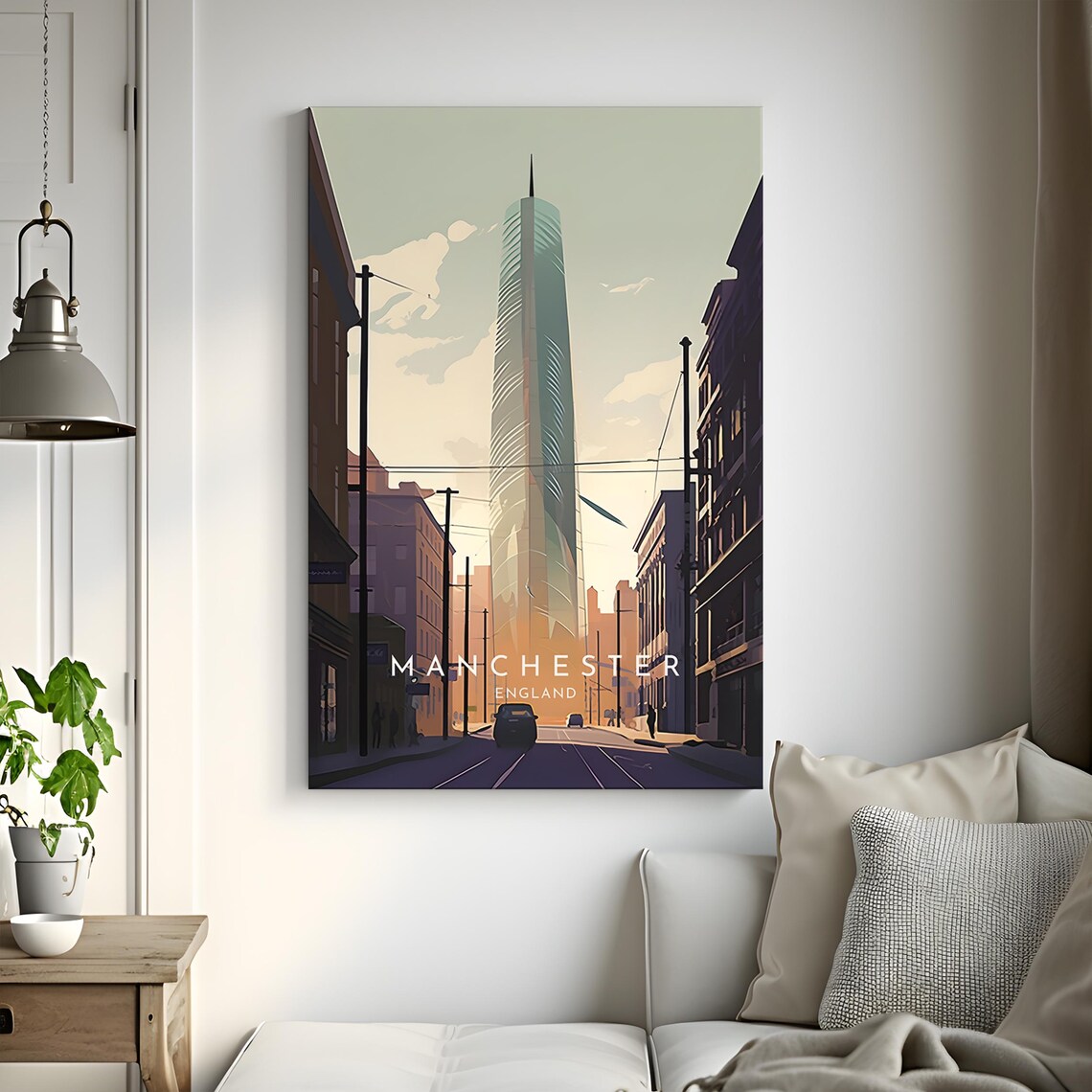 Manchester Travel Poster, England Home Decor - Image 3
